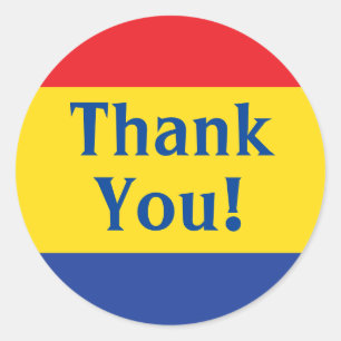 Primary Colors Birthday Party Classic Round Sticker