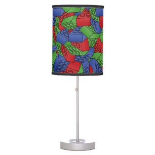 Primary Colors Building Blocks Pattern Table Lamp