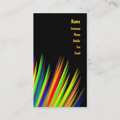 Customizable Primary Colors Business Card