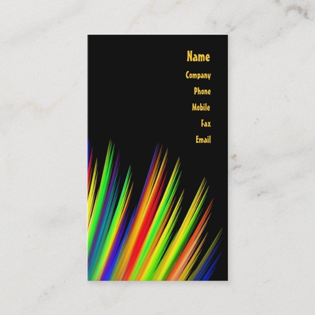 Primary Colors Business Card (Front)