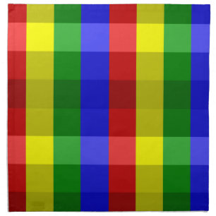Primary Colors Checks Napkin