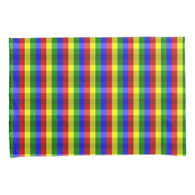 Primary Colors-CHECKS-Pillow Case Set Pillow Case (Front-Right)