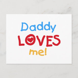 Primary Colors Daddy Loves Me T-shirts and Gifts Postcard
