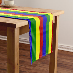 Primary Colors-FAT STRIPES-COTTON TABLE RUNNER