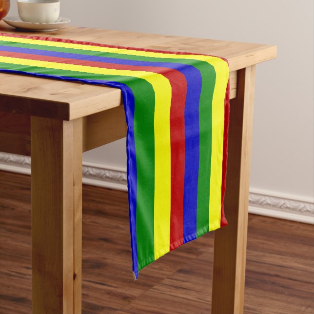 Primary Colors-FAT STRIPES-COTTON TABLE RUNNER (In Situ)