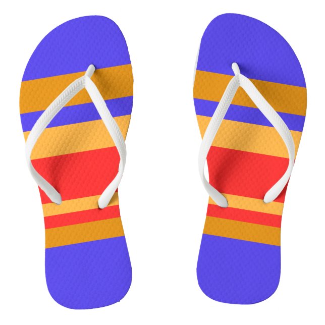 Primary Colors Flip Flops Shower Thongs (Footbed)
