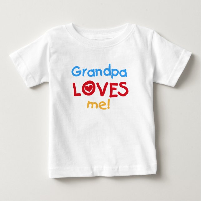 Primary Colors  Grandpa Loves Me Tshirts (Front)