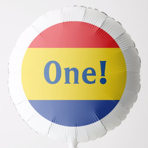 Primary Colors Kids Birthday Party Balloon