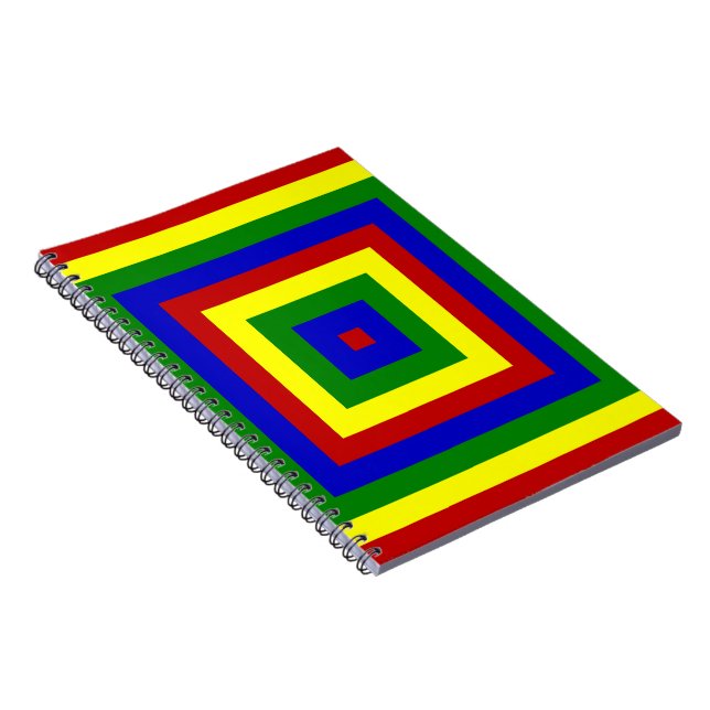 Primary Colors Layered Squares Notebook (Right Side)