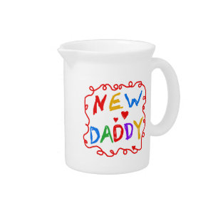 Primary Colors New Daddy Gifts Drink Pitcher