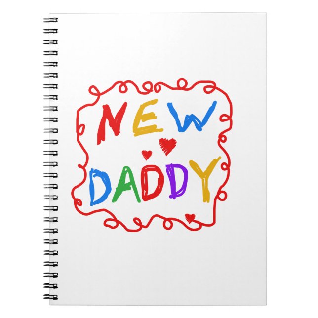 Primary Colors New Daddy Gifts Notebook (Front)
