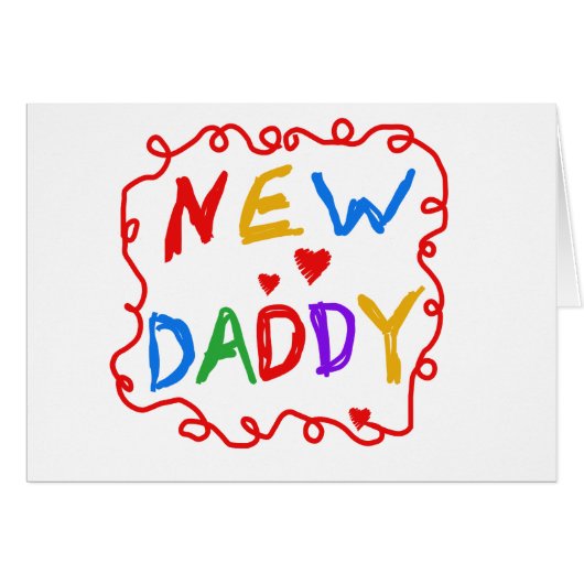 Primary Colors New Daddy Tshirts and Gifts (Front Horizontal)
