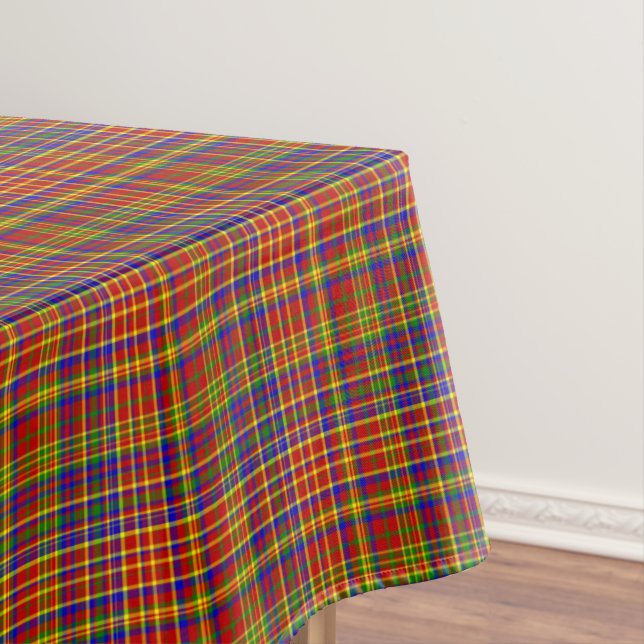Primary Colors-Plaid 3-COTTON TABLECLOTH 52x70in (In Situ)