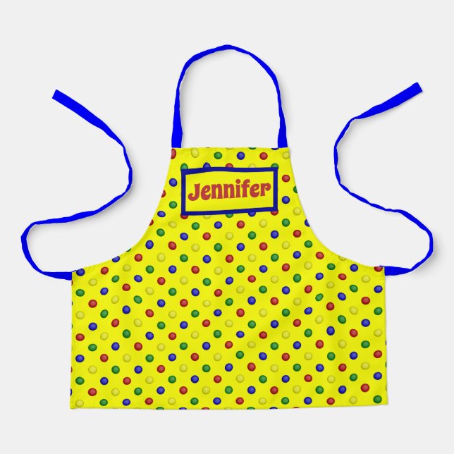 Primary-Colors-Polka Dots- Apron (Front)