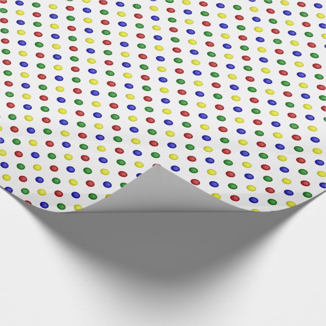 Primary Colors, Polka Dots Transparent GIFT WRAP (Corner)