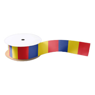 Primary Colors Red Yellow Blue 1st Birthday Party Satin Ribbon