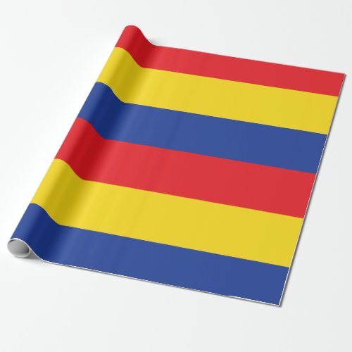 Primary Colors Red Yellow Blue 1st Birthday Party Wrapping Paper