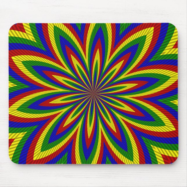 Primary Colors Rolled Flower 2 Mouse Pad (Front)