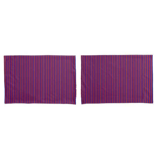 Primary Colors-Stripes 03-Pillow Case Set Pillowcase (Front-Set)