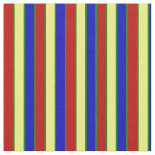 Primary Colors-Stripes 04-Fabric Fabric