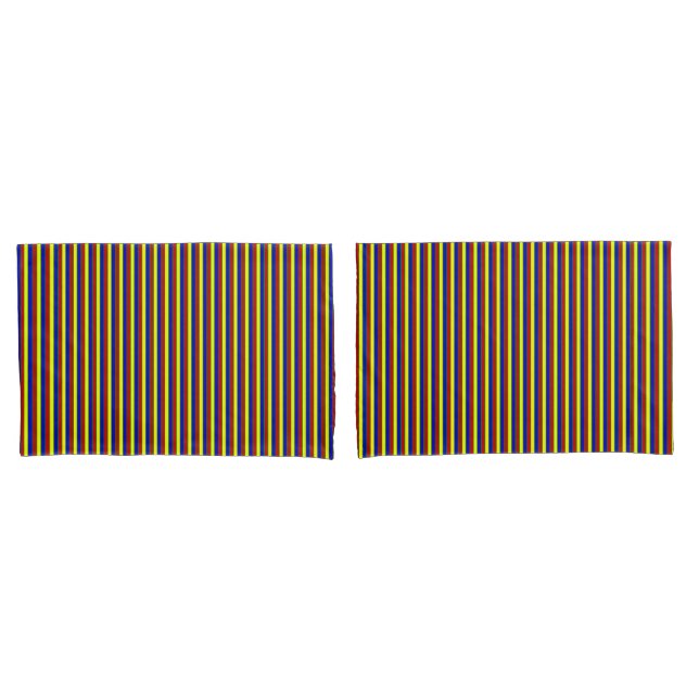Primary Colors-Stripes 04-Pillow Case Set Pillow Case (Front-Set)