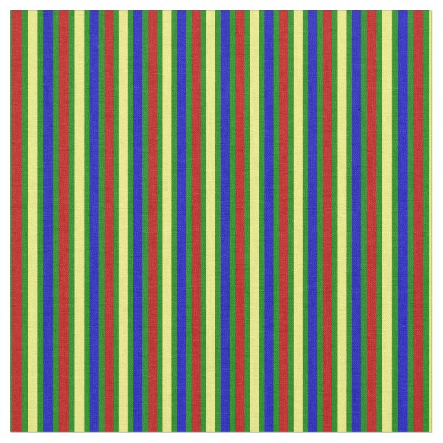 Primary Colors-Stripes 26-Fabric Fabric (Close Up)