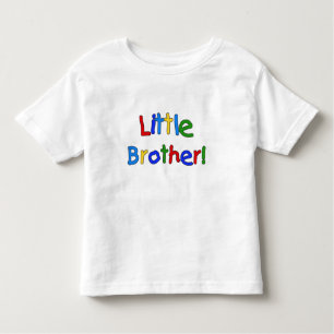 Primary Colors Text Little Brother Toddler T-shirt