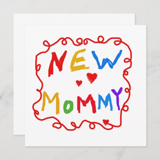 Primary Colors Text New Mommy Gifts (Front/Back)
