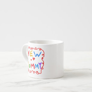 Primary Colors Text New Mommy Gifts Espresso Cup