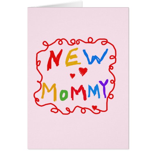 Primary Colors Text New Mommy Tshirts (Front)