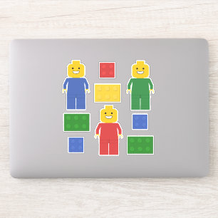 Primary Colors Toy Building Bricks and Figures Sticker