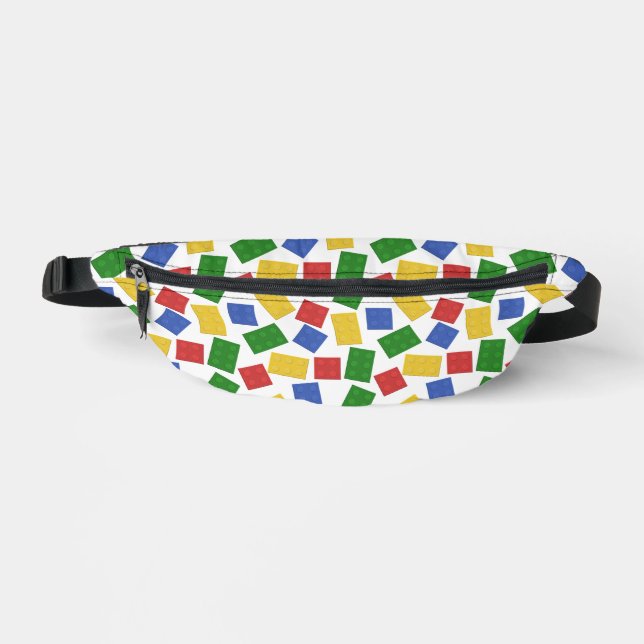 Primary Colors Toy Building Bricks Pattern Print Fanny Pack (Front)