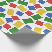 Primary Colors Toy Building Bricks Pattern Print Wrapping Paper (Corner)