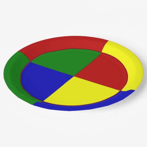 Primary Colors Wedges_Paper Plate