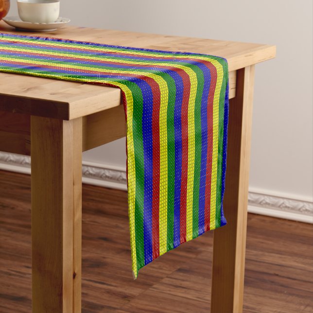 Primary Colors-WOVEN STRIPES-COTTON TABLE RUNNER (In Situ)