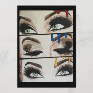 ‘Primary Concern’ Painting on a Small-Scale Print  Invitation