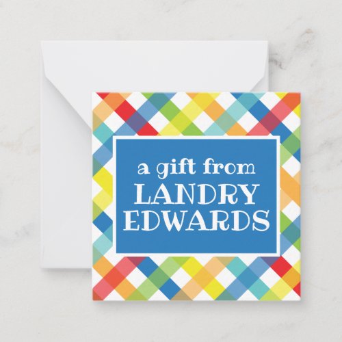 Primary Criss Cross Gift Enclosure Cards