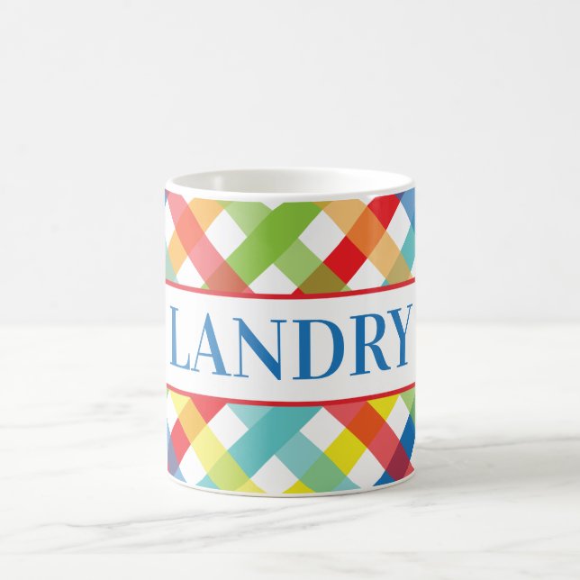 Primary Criss Cross Personalized Mug (Center)