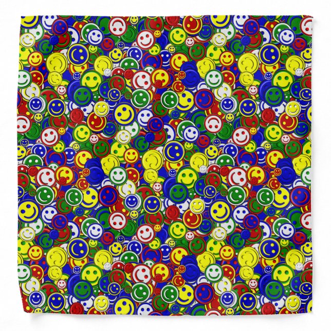 Primary Face Beads-BLUE-BANDANA Bandana (Front)