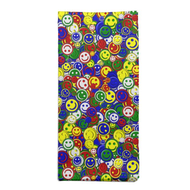 Primary Face Beads-BLUE-DINNER NAPKINS (Folded)