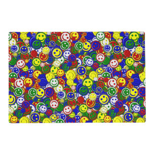 Primary Face Beads,Blue-PAPER PLACEMAT