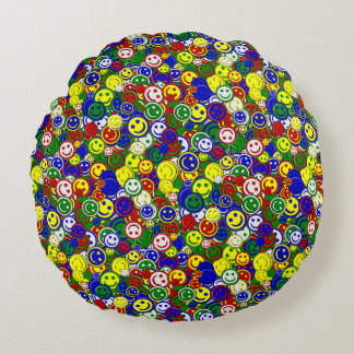Primary Face Beads-GREEN-ROUND PILLOW