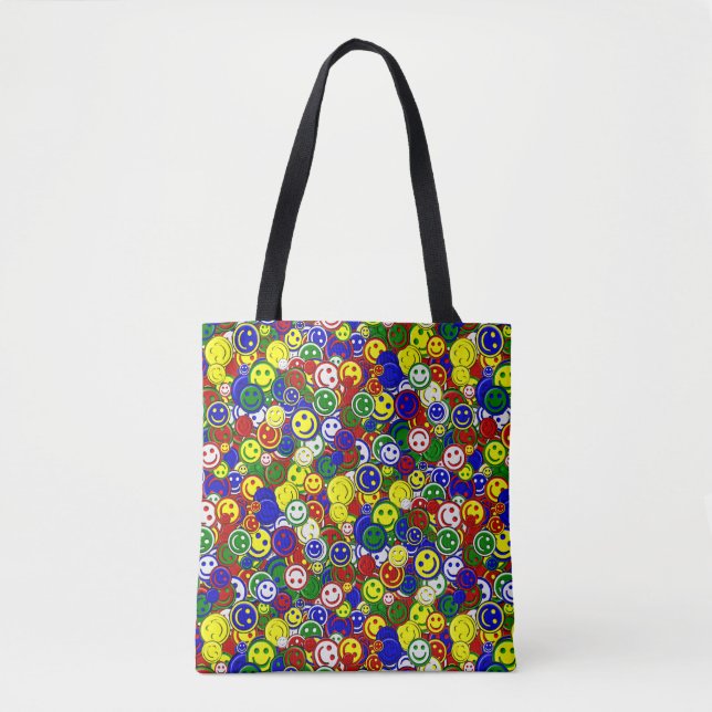Primary Face Beads-RED-ALLOVER TOTE BAG (Front)