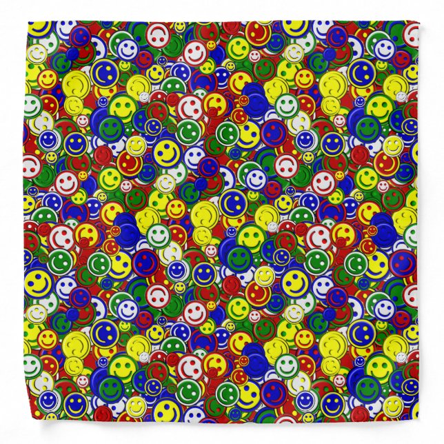 Primary Face Beads-RED-BANDANA Bandana (Front)