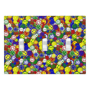 Primary Face Beads-RED-TRIPLE SWITCH COVER