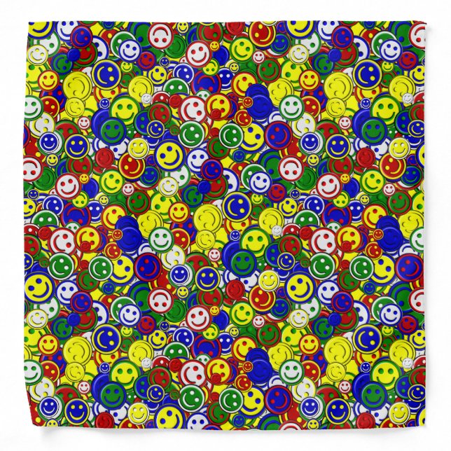 Primary Face Beads-YELLOW-BANDANA Bandana (Front)