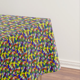 Primary-Happy Face Allover Beads Tablecloth