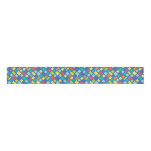 Primary Party Checkerboard Kid's Grosgrain Ribbon