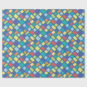 Primary Party Checkerboard Kid's   Wrapping Paper