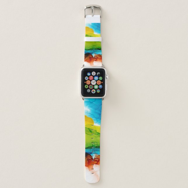 Primary Plume - Watercolors Apple Watch Band (Front)